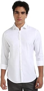 Calvin Klein Jeans Solid Slim Fit Dobby Woven Shirt