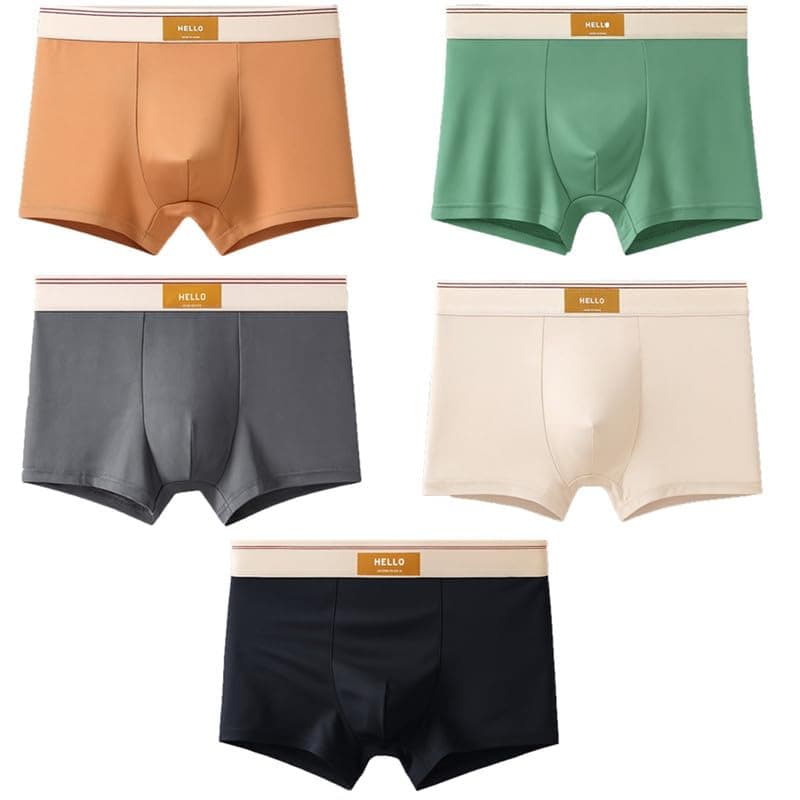 Lymio Men Underwear Trunk | Briefs | Premium Mens Underpants | Breathable Premium Trunk with Soft Elastic Waistband | Comfortable Stretch Fit | All-Day Fresh (Hello-Pack of 5)