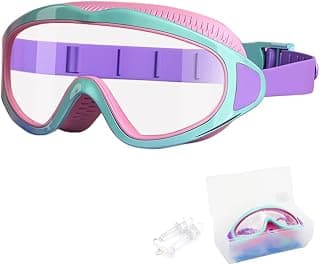 PROBEROS® Swimming Goggles for Kids Big Frame Leakproof Swimming Goggles for Children Kids Swim Goggles with Anti Fog and UV Protection for Boys Girls for Age 2-16(Pink)