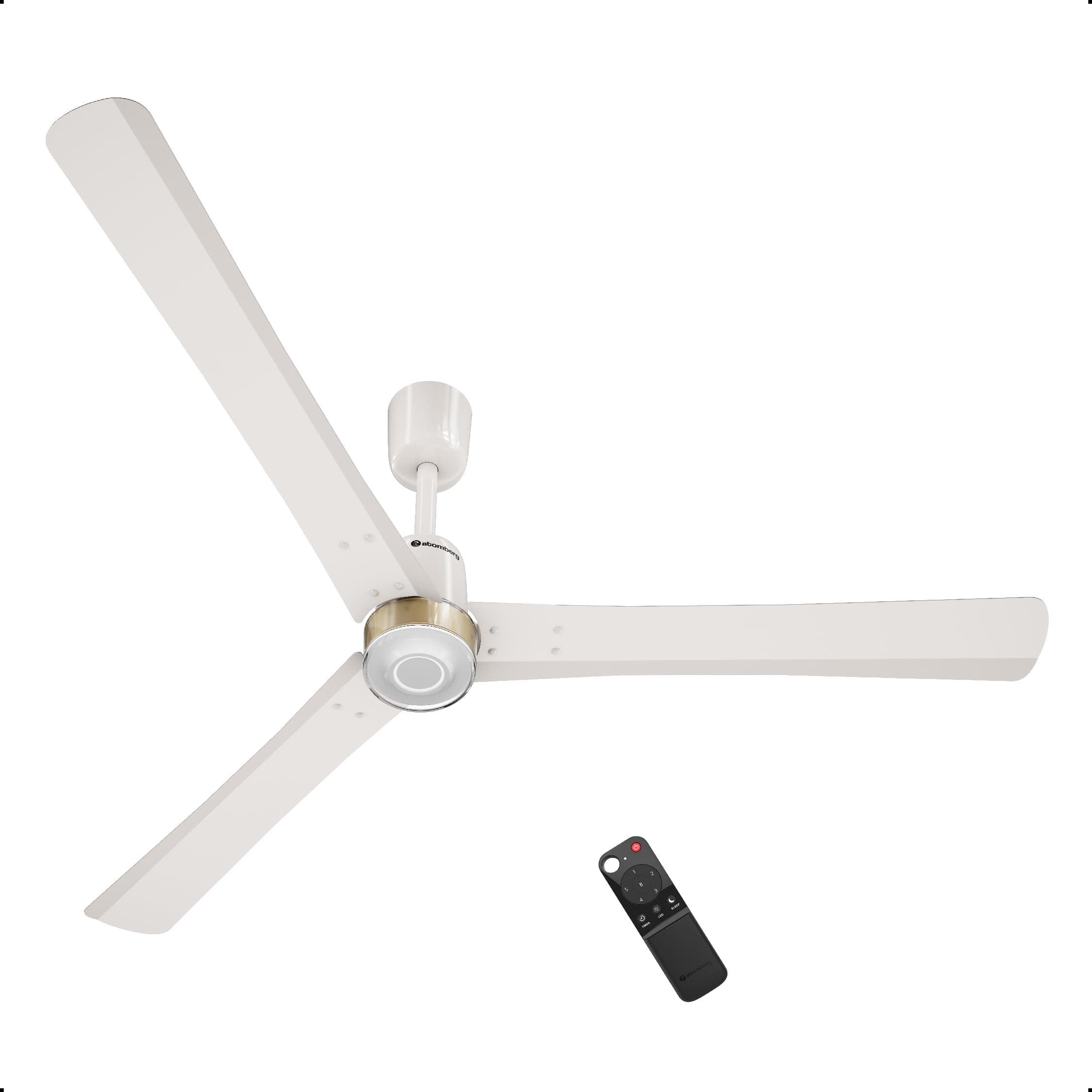 atomberg Renesa Elite Smart 1400mm BLDC Ceiling Fan with IoT & Remote Control | 5 star Rated | High Air Delivery with Moonbeam LED Light | Newly Launched | 5 Year Warranty (Pearl White)