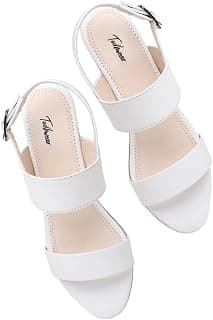 Todhwear Women's Strappy Sandals, Black, Slingback Style, Double Strap Design