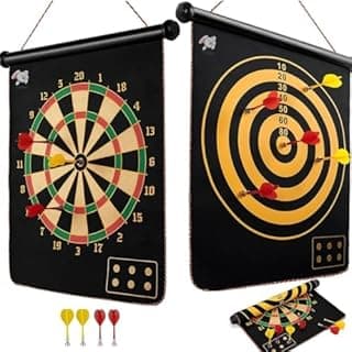 Storio Magnet Dart Board Game for Kids,Double Sided Magnet Dart Board with Darts, Size- 14 Inches