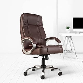 CELLBELL Chromium Steel C102 High Back Office/Computer/Desk/Gaming Chair With 3 Years Of Warranty [Dark Brown]