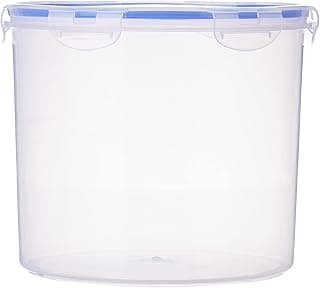 Aristo Lock & Fresh 1030 Plastic Storage Container For Storing grains, pulses, rice, wheat etc - 5L, Transparent Clear, large (LOCK&FRESH1030) (22 (D) x 19 CM)