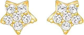 GIVA 925 Silver 18k Gold Plated Anushka Sharma Golden Star Constellation Studs | Rakhi Rakshabandhan Gift for Sister Bhabhi, Gifts for Women & Girls |With Certificate of Authenticity and 925 Stamp