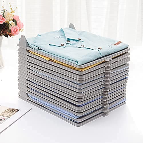 Onicron T Shirt Organizer Closet Organizer Clothing Trays Durable Stackable Shirt Receipt Board Shirt Dividers File Organizer Clothes Organization Tray - Multicolour (10)