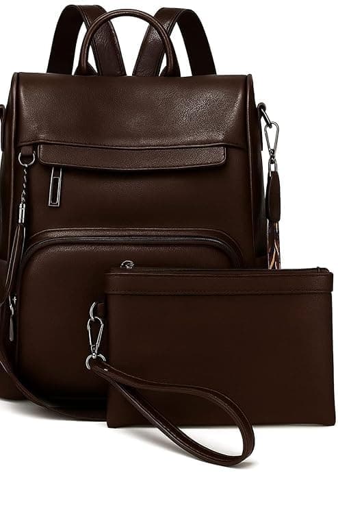 ProArch Anti-Theft Leather Backpack & Purse for Women | Combo Pack | Shoulder Bag for Women and Girls | College Bag for Girls | Multipurpose Travel Bag | Durable | PU Leather