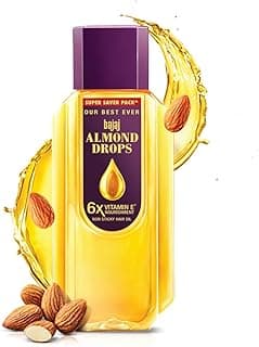 Bajaj Almond Drops Hair Oil, 625ml, Light & Non-Sticky with 6X Vitamin E for 2X Hair fall Reduction