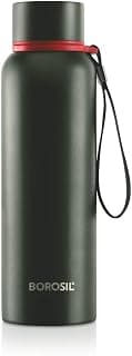 Borosil Hydra Trek Stainless Steel Water Bottle | Double Wall Vacuum Insulated Flask, Green | 20 Hours Hot & 24 Hours Cold | Ideal for Personal & Corporate Gifting | 1 Year Warranty (Green, 850 ml)