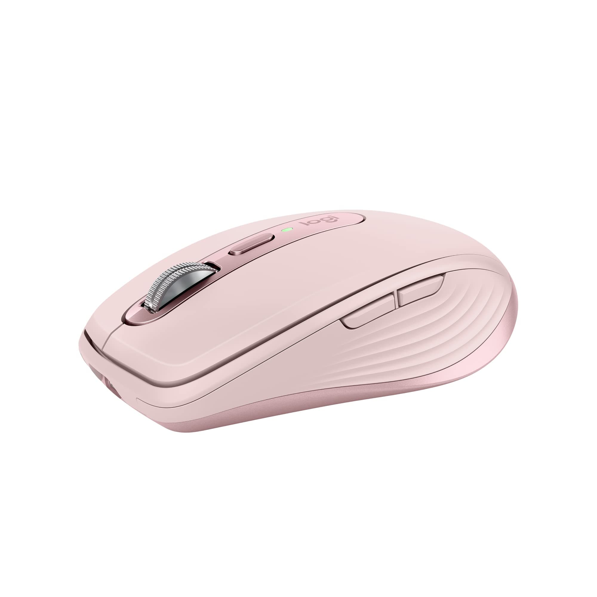 Logitech MX Anywhere 3S Compact Wireless Mouse with Free Adobe Subscription, Fast Scrolling, 8K DPI Any-Surface Tracking, Quiet Clicks, Programmable Buttons, USB C, Bluetooth - Rose
