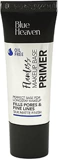 Blue Heaven Flawless Makeup Base Primer | Smooth & Long-Lasting Base | Pores & Fine Lines Minimizer Primer for Face makeup | Silk Matte Finish | Silicon Gel-Based Infused with Aloe Extracts | 16ml