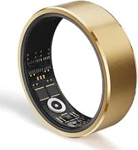 Aura Smart Ring, Gold, Activity Tracker with Heart Rate Monitor, Sleep Tracking, Bluetooth Connectivity, Water Resistant