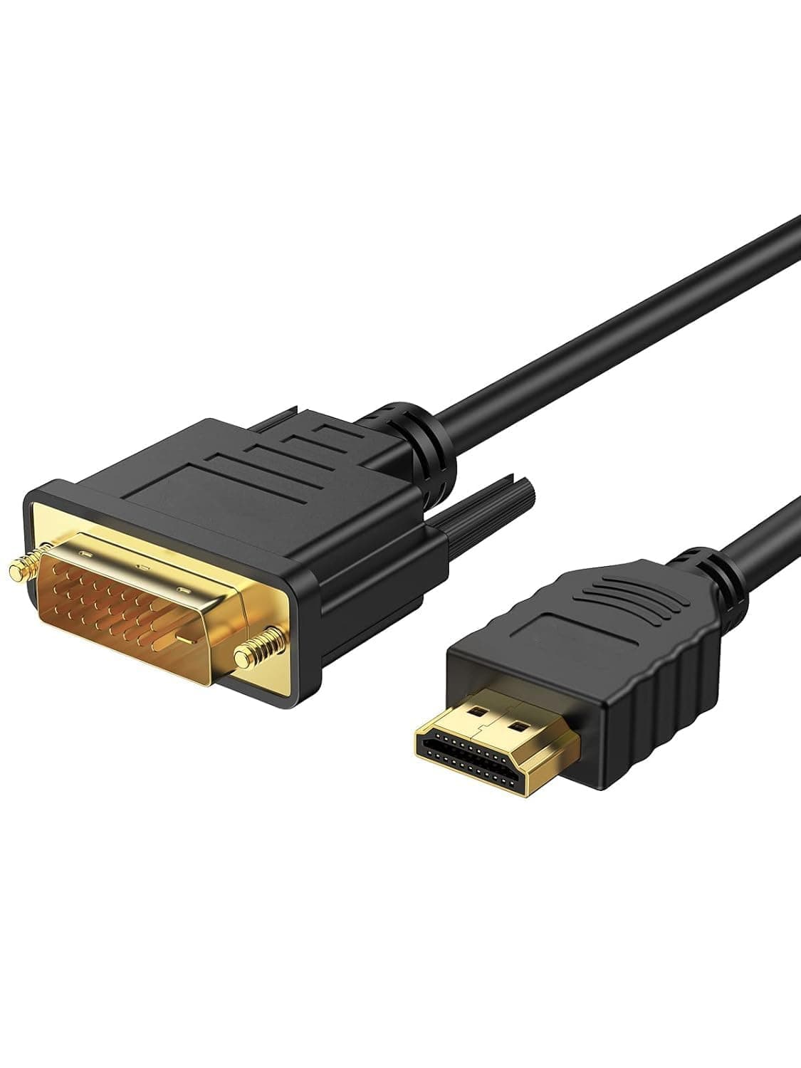 ETZIN DVI to HDMI Cable, 5ft HDMI Male to DVI Male Bi-Directional Adapter Cable, HDMI to DVI-D 24+1 High Speed Cable Support 1080P HD for Raspberry Pi, Roku, Xbox One PS5 EPL-1203H