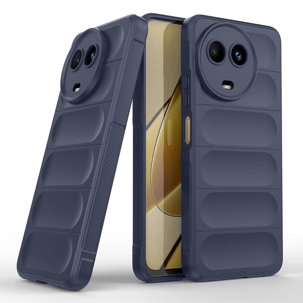 amazon basics Basic Case for Realme 11 5G (Silicone_Dark Blue)