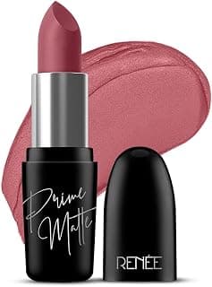 RENEE Prime Matte Lipstick - Vintage Rose, Lightweight & Long-Lasting Formula, Creamy Matte Finish, One Swipe Application, Non-Drying, Vitamin E Infused, 4.5Gm