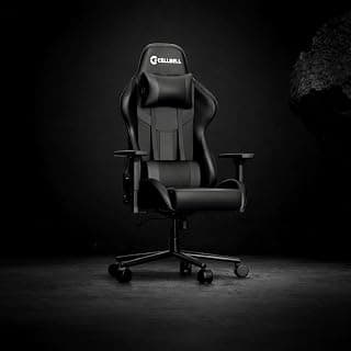 CELLBELL Transformer Lite Gaming Chair – Ergonomic High Back Racing Style Gamer Chair, 1D Adjustable Armrest, Tilt Mechanism, Leather Reclining Office Chair (Black) – 3-Year Brand Warranty