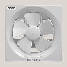 USHA Crisp Air VX 200mm (8-Inch) Exhaust Fan for Bathroom | 100% Copper Motor | Inbuilt Back Shutters |Detachable Oil & Dust Collector | Thermal Fuse Protection | Quiet Operation | White