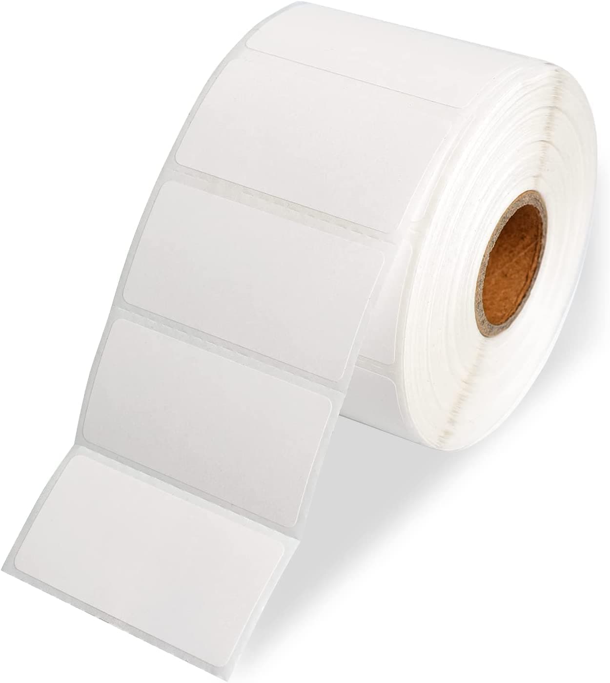 True-Ally 50x25 Tearproof Waterproof - Polyester Glossy Premium - 2 x 1 inches - 50mm x 25mm - 1000 /Roll - Peral White Self Adhesive Sticker for Printing Barcoding(Ribbon Required) (Pack of 3 Rolls)