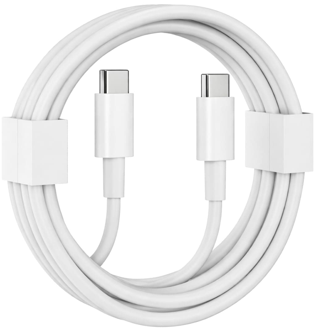HANYCONY 30W Type-C to Type-C Charger Cable Compatible with Pixel 8 Pro 8 7 7 Pro 7A 6A 6 6 Pro 5 – USB-C Power Fast Charge Cord – White | Original Charging Speed