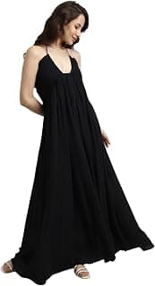 FOREVER 21 Womens Solid Fit and Flare Maxi Dresses