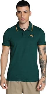 PUMA Men Tipping Collar Pure Cotton Slim Fit Polo T-Shirt