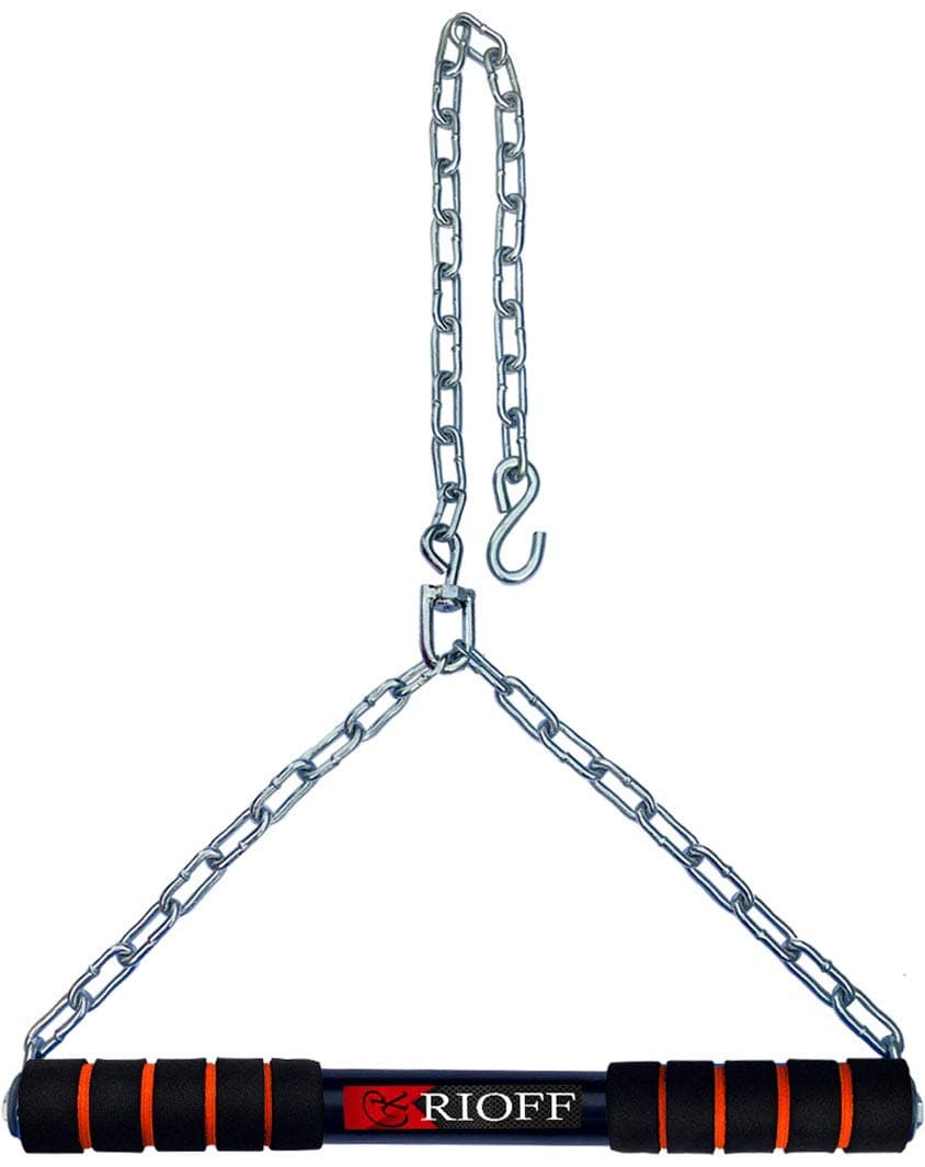 Rioff® Height Increase Pull Up Bar for ChinUps Hanging Rod for Home/Gym Use for Men Kids Boys Adults Fitted with Heavy Duty Chain Sangal (5FT) (Multi-color)