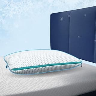 The Sleep Company SnowTec Adjustable Plush Pillow | Cool Pillow for Hot Sleepers | Height & Firmness Adjustable Zipper | Microfiber Sleeping Pillow | Machine Washable Bed Pillow | White | Pack of 1
