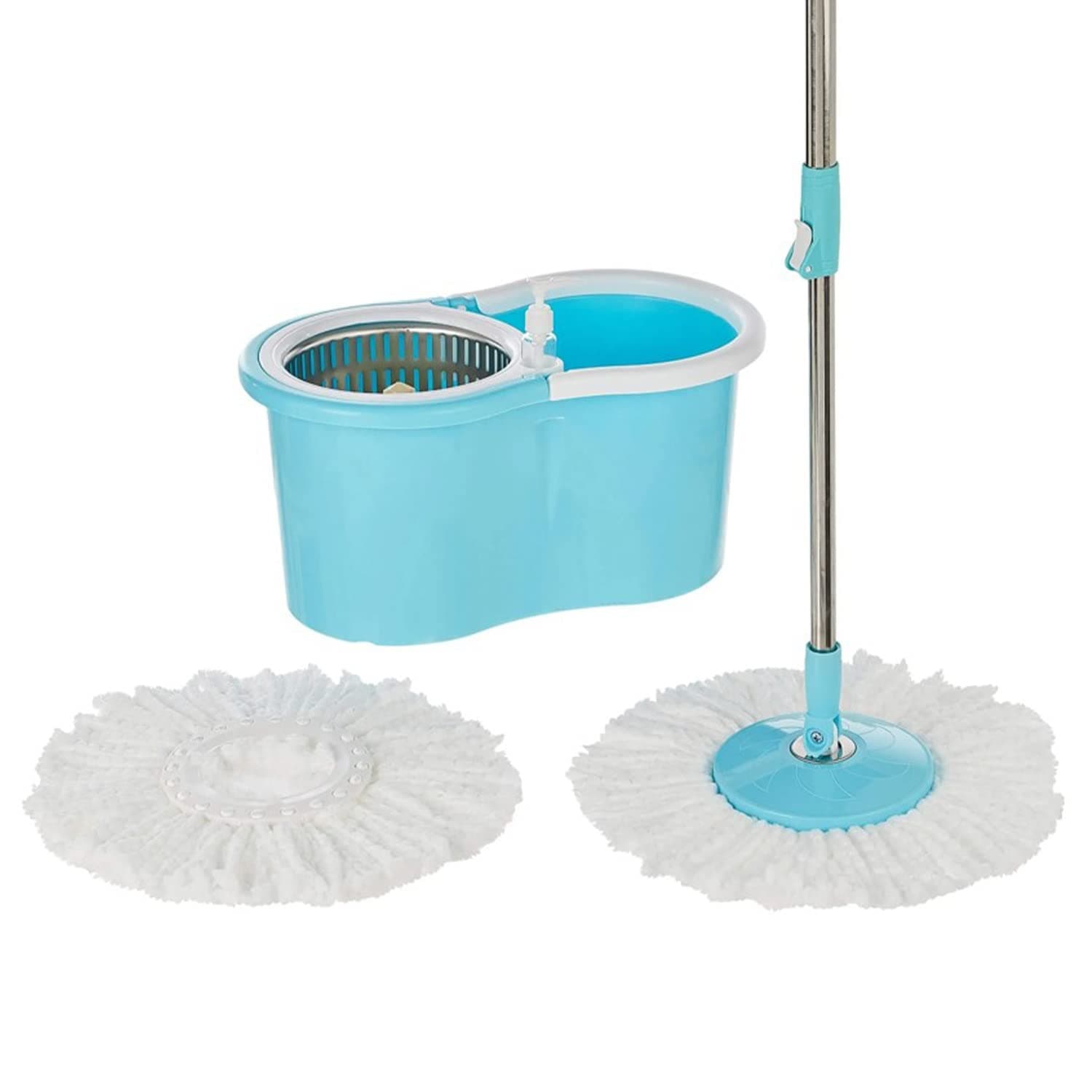 Presto! Spin Mop, Oval Bucket with Steel Basket, 2 Refills