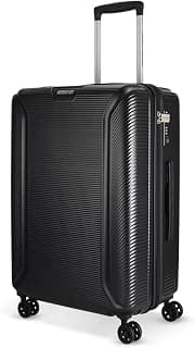 American Tourister Robotech|Large Size Check-in Spinner Trolley Bag (77 cm)|360° 8 Wheel Travel Luggage|Hard Case Polycarbonate (PC) Suitcase|Recessed TSA Lock|Black
