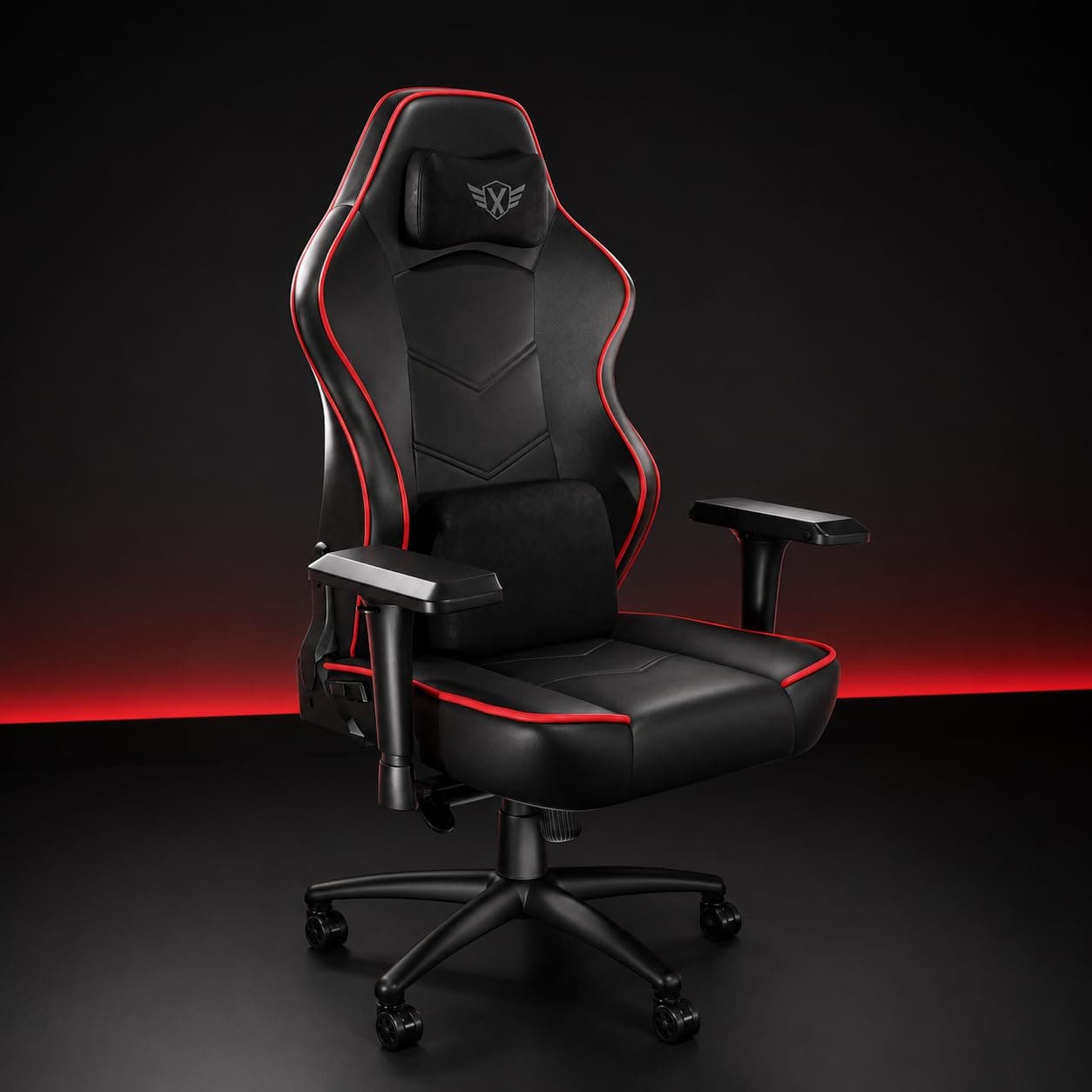 VALORXUSA Hunter Legion X 2026 Edition | Ergonomic Gaming & Office Chair | PU Vegan Leather & Breathable Spandex Fabric | Magnetic Headrest, Memory Foam Lumbar Pillow | 4D Adjustable Armrestss (Red)