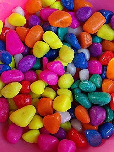 BKD 4 Kg Multi-Color Pebbles for Decoration - Pebbles for Plants Pots, Fish Tank Aquarium, Table, Vase Fillers