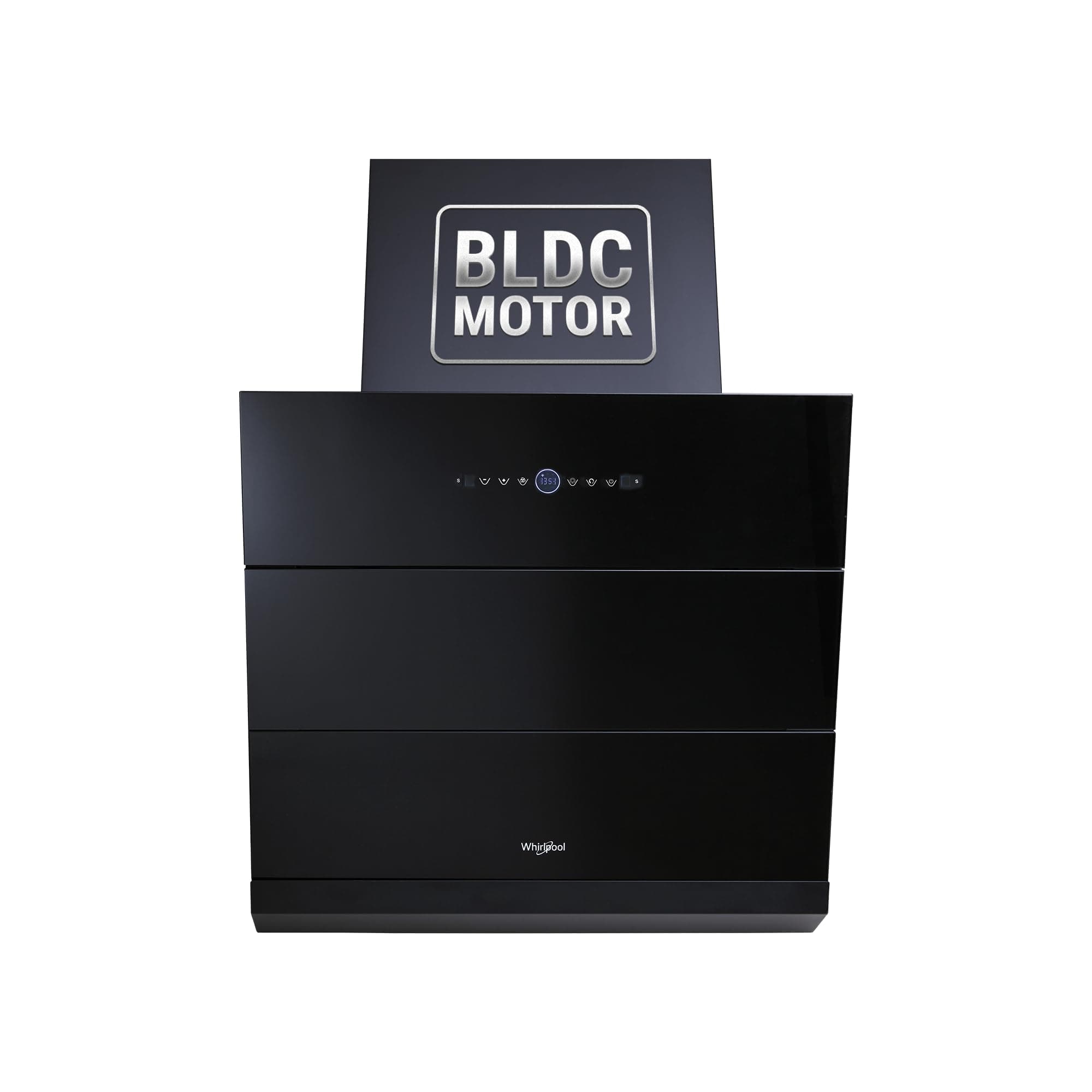 Whirlpool 60cm 1600 m3/hr BLDC Filterless Autoclean Slant Kitchen Chimney | Free Installation | 11 Years Motor & 5 Years Comprehensive Warranty | VFL PRO 602 BLDC HAC BK HOOD | Black | Motion Sensor