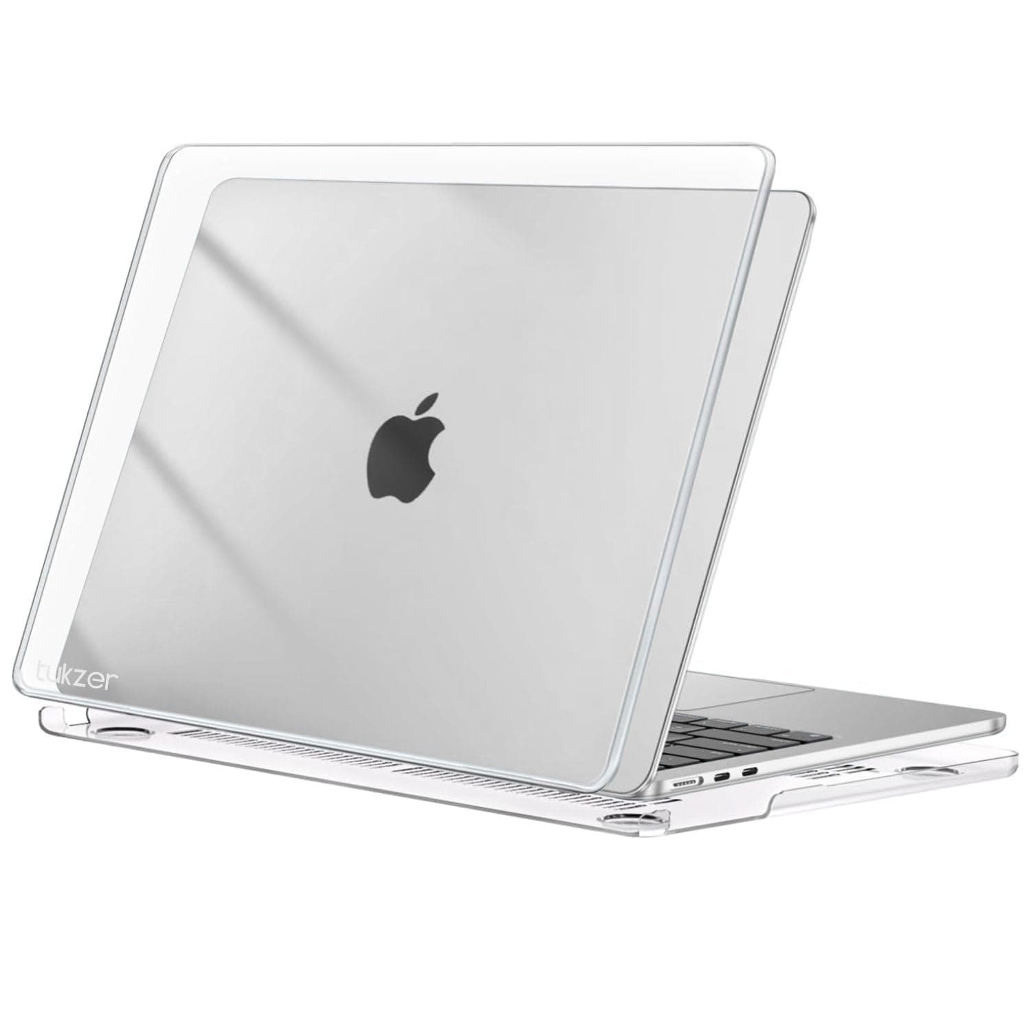 Tukzer Case Compatible for New Apple MacBook Air 13 inch M5 2026-2022 M4 M3 M2, A3449 A3240 A3113 A2681 with Touch ID, Mac Air 13.6 inch Laptop Protective Plastic Hard Shell Cover Smooth-Crystal Clear