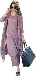 ANNI DESIGNER Women's Rayon Blend Solid Straight Kurta with Pant & Dupatta
