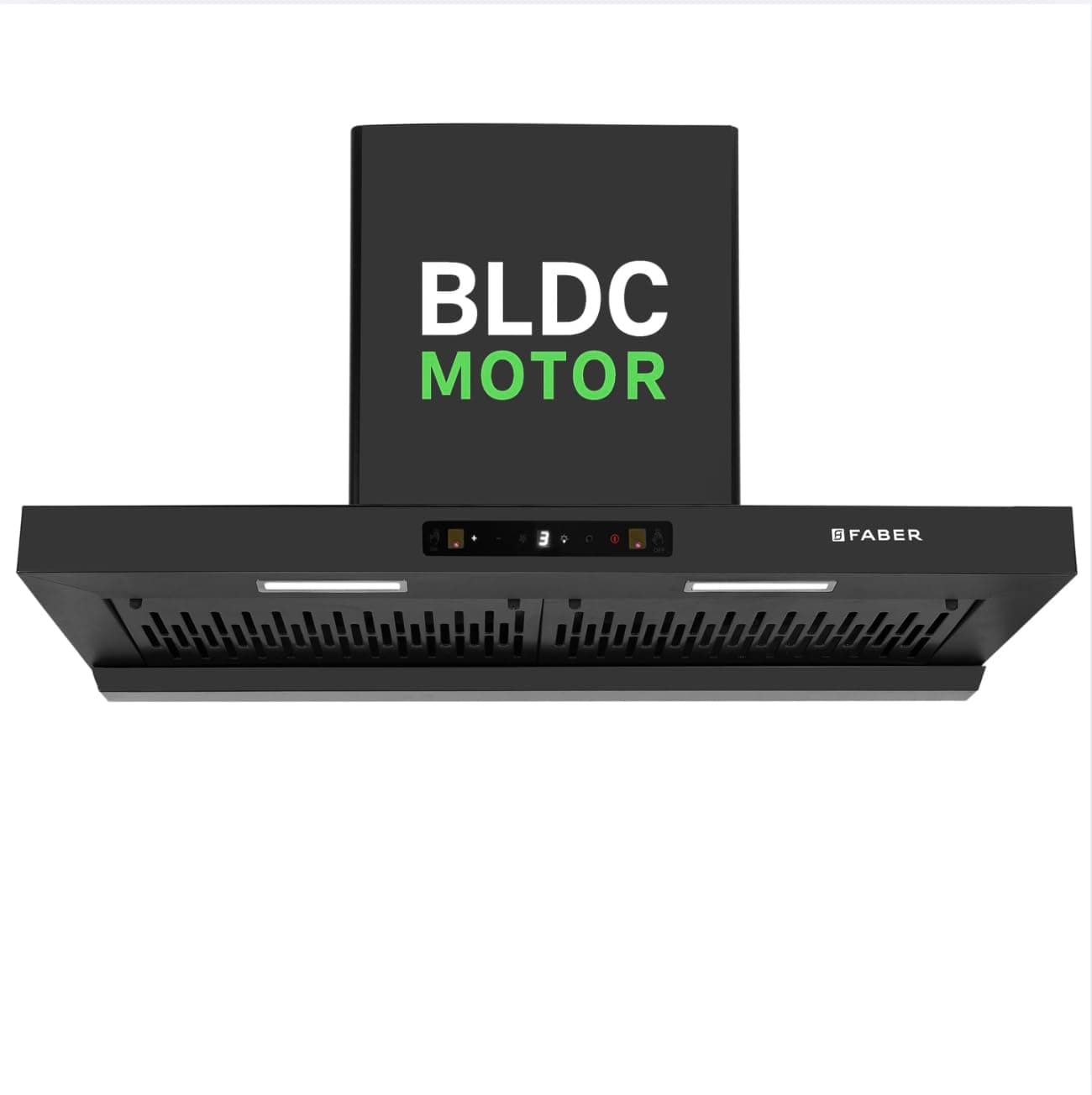 Faber Atom 90cm 1500m³/hr BLDC Autoclean Filterless T-Shape Chimney|Built In Oil Collector|Touch & Gesture Control|8Yr Motor,2Yr Comprehensive Warranty by Faber | Hood ATOM BLDC TC FL HC SC BK IN 90