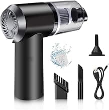 EzyShade 2 in 1 Portable Mini Car Vacuum Cleaner with Blower Rechargeable Wireless Handheld Vaccine Cleaner Vaccum for Home and Car, Cordless Blower for Cleaning Dust, Wet and Dry Use