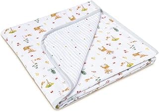 haus & kinder Muslin Blanket for New Born Baby, Soft Breathable Baby Blankets Newborn, Baby Blanket for 0-2 Years, Cozy Baby Blanket, New Born Baby Essentials | Whimsical Woodland