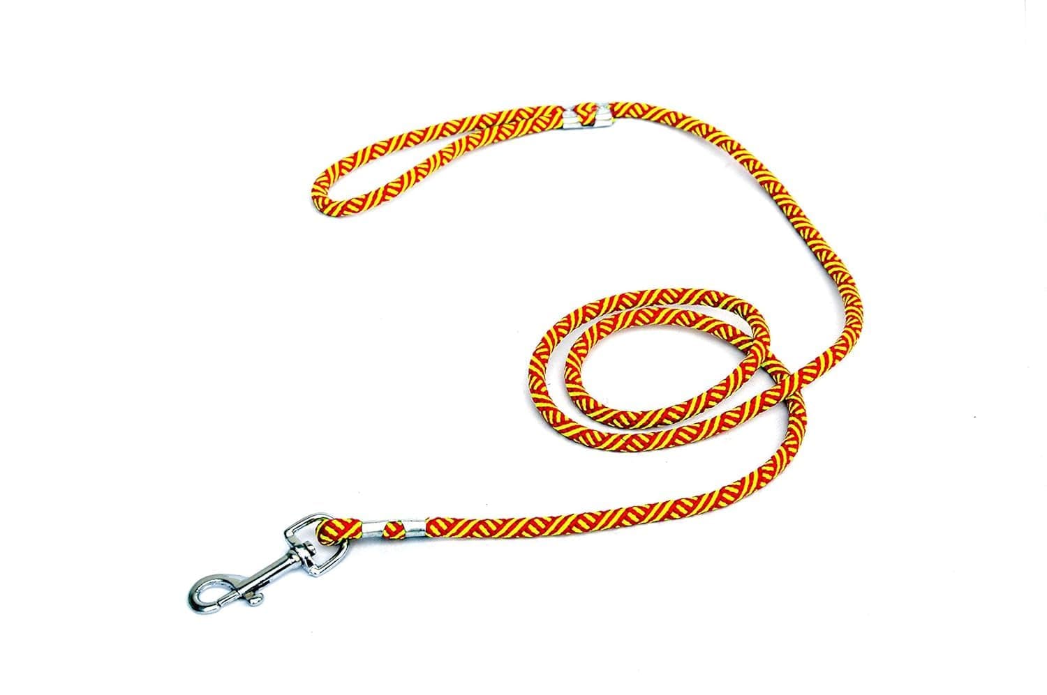 Foodie Puppies Dog Training Walking Rope - (Nylon Leash - 9mm) Dog Cord Leash for Puppies and Small Dogs Sized Dogs with Strong Hook Size (Color May Vary)