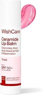 WishCare Tinted Lip Balm SPF 50 PA+++ | Brightening Lip Balm for Dark Lips | In-Vivo Tested | Kojic Acid & Niacinamide | For Women | 5g