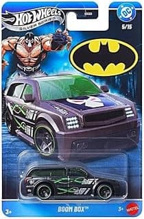 Hot Wheels Toy Car, Batman-Themed 1:64 Scale Boom Box Die-Cast Vehicle, Popular Hero or Villain Casting from the Global Franchise (Styles May Vary)