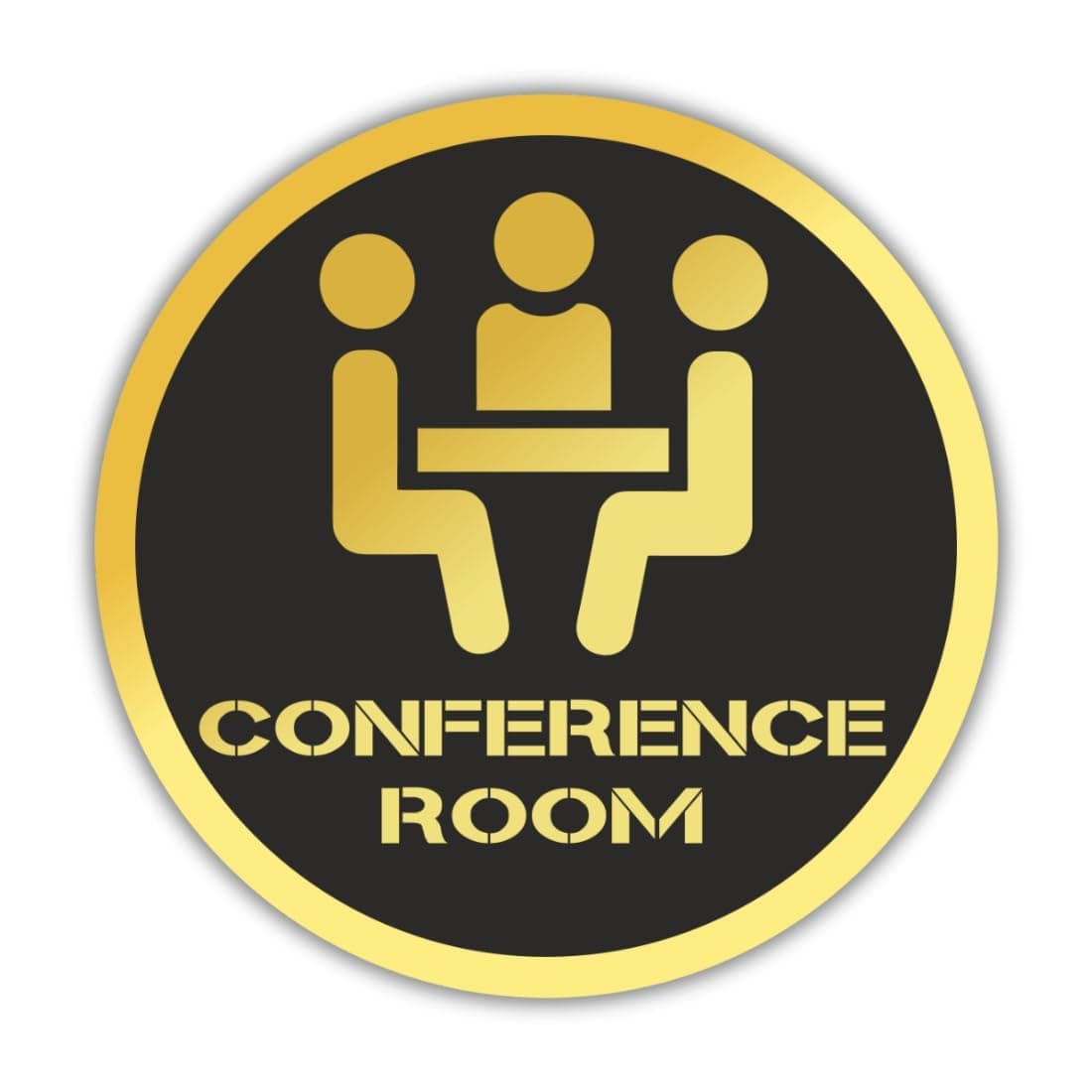Zesta Push Pull Acrylic Sticker | Push Pull Sign for Glass Door | Door Sticker for Office Entrance | Open Close Sign Board for Shop | Washroom Toilet Signage Board(Conference Room)