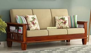 Home furniture Wooden Sofa Set for Living Room and Office 3 Seater (3 Seater, Teak Finish) Handicraft- Hand Made
