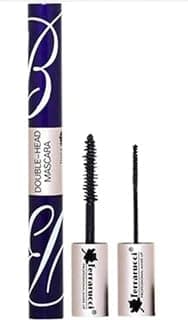 mascara Dual-Ended 2-in-1 Mascara for Women | Volumizing & Lengthening Curl Wand | Clump-Free, Waterproof & Smudge Proof | Intense Black | Easy Application for Lower Lashes & Inner Corners