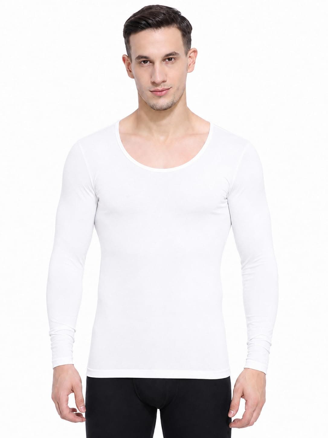 BODYCARE Men Cotton Regular Ayaki Thermal Top with Miyabi Fabric | THINNEST Yet Warmest | Soft Touch | Full Sleeve Undershirt with Stay Warm Japanese Technology