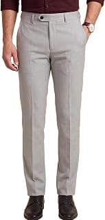 Peter England Men's Premium Formal Stretchable Knit Super Slim Fit Trouser | Comfort Lycra | 360-Degree Stretch