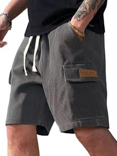Samfor Shorts for Men || Authentics Classic Men's Ribbed Polycotton Relaxed Fit Cargo Stretch Shorts || Lightweight & Quick Dry || Men Shorts Casual ||Shorts Pant for Men