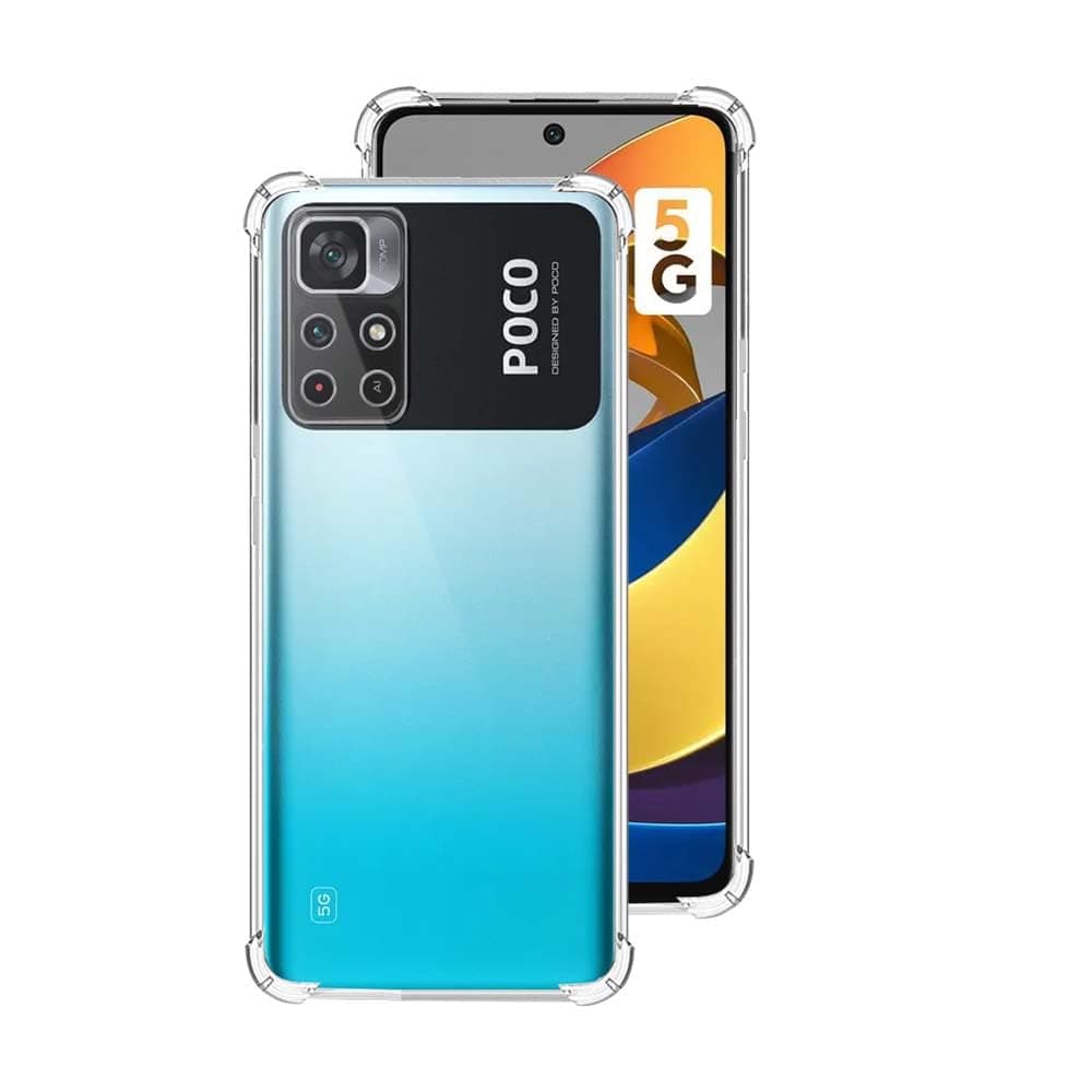 7SEVEN® Back Cover for Poco M4 Pro 5G Transparent Mobile Back Case Shock Proof Design Camera Edges Protection Crystal Clear Phone Case Silicon Soft TPU and Flexible Bumper Phone Cover