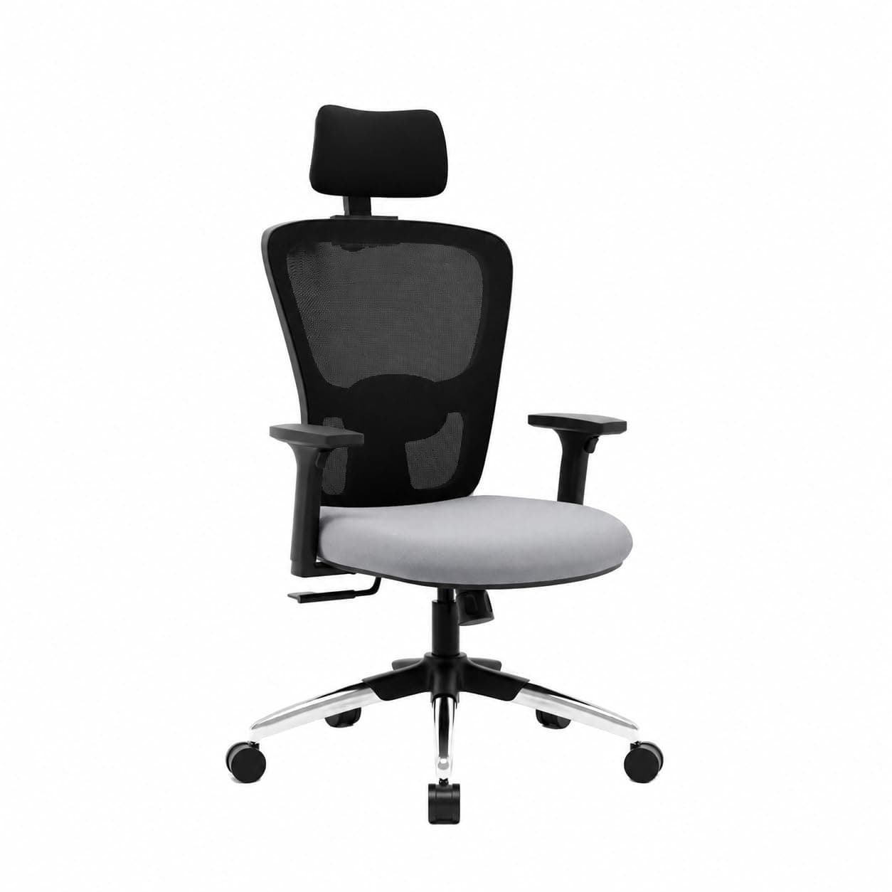 Green Soul Jupiter Superb | Ergonomic Mesh Office Chair for Work | 3 Year Warranty | Multi-Lock Synchro Tilt Recline Mechanism | 2D Armrest | Adjustable Lumbar | High Back | Grey