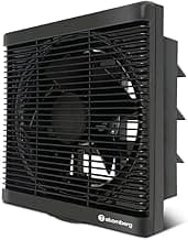 atomberg Efficio Exhaust Fan 200mm (8 Inches) | BLDC Motor | 20W| Low Noise | 1600 RPM| Ideal for Bathroom, Kitchen | Easy to Clean | Installation-Square Cut (245mm) | 2 Years Warranty | Black