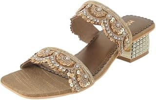 Mochi Women synthetic embellishments Ethnic Slip-on Sandal